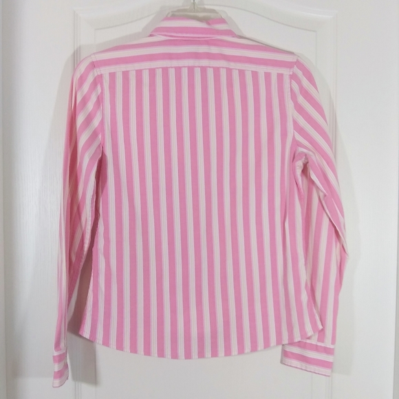GAP Pink Stripe Long Sleeve Button Down Shirt/Top - Picture 3 of 4
